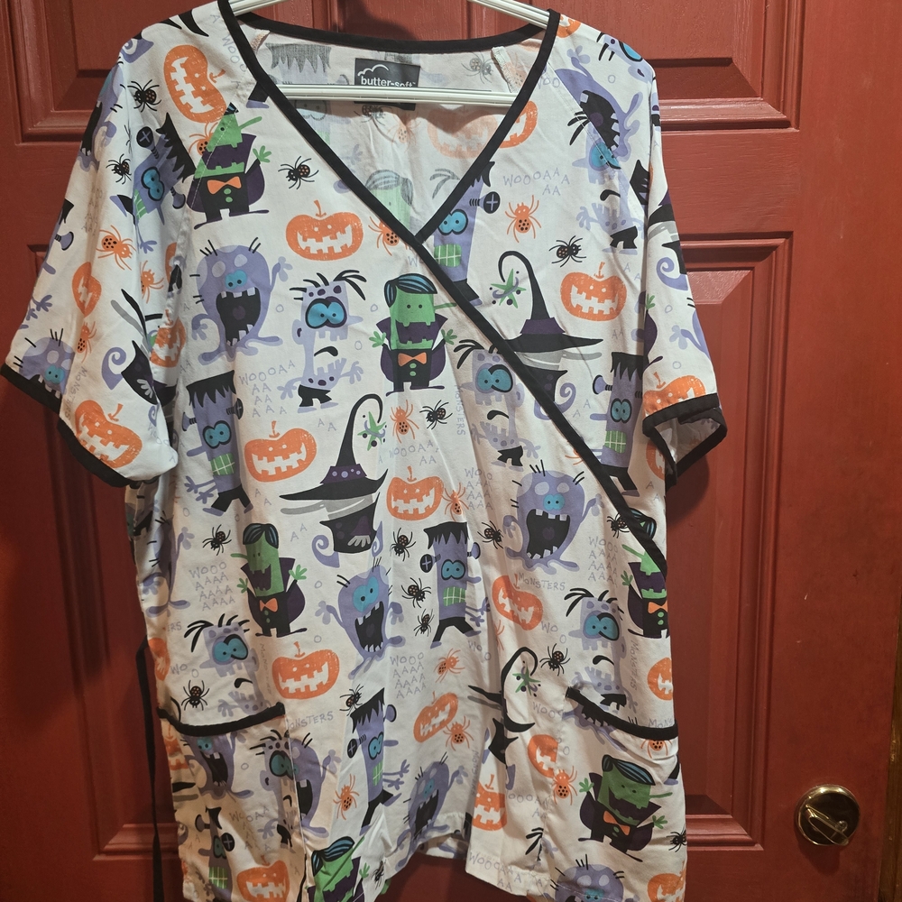 Monster and Pumpkin Print Kids Tee